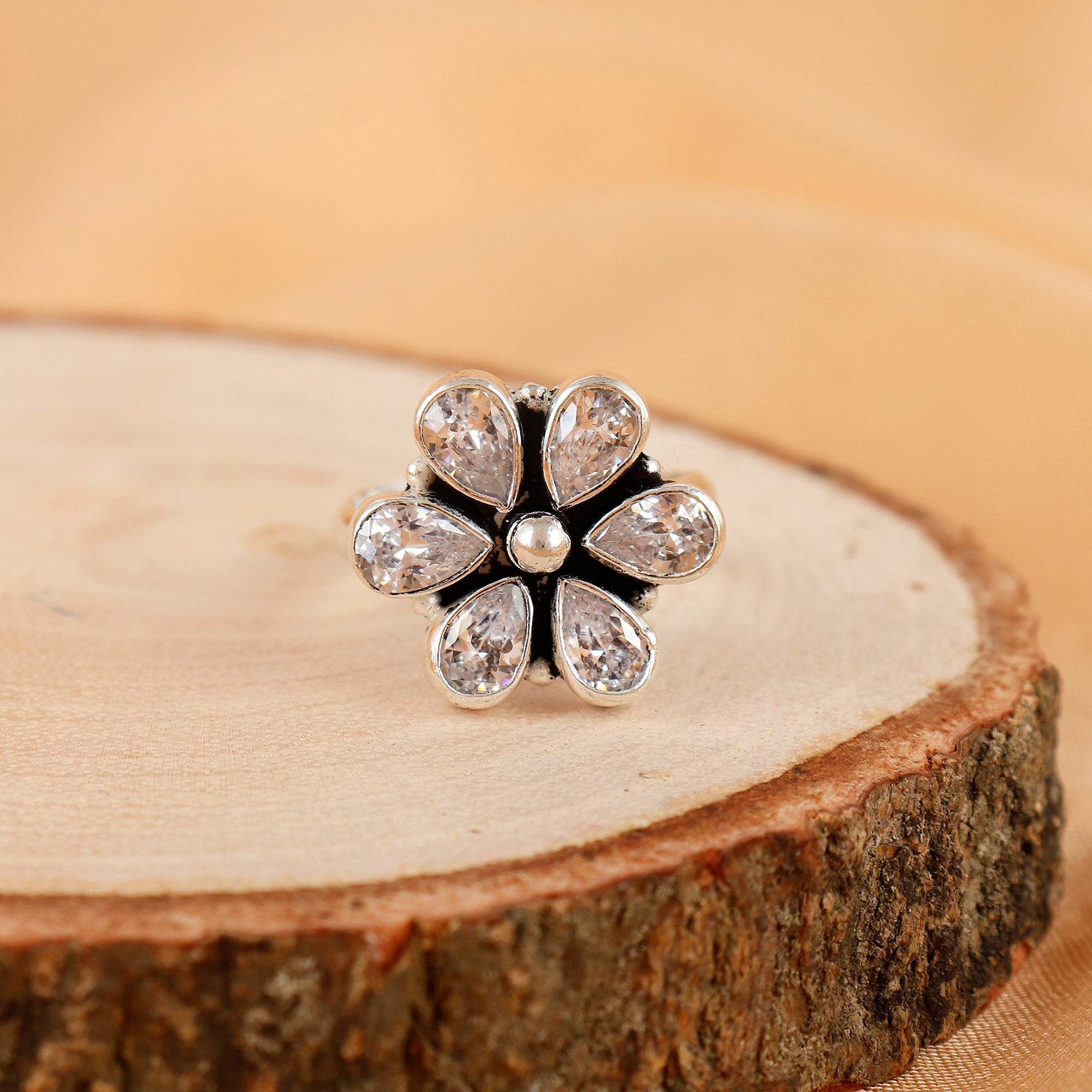 Blossom Shine Silver Ring For Women
