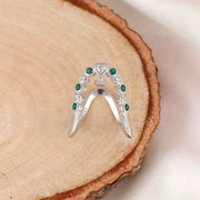 Emerald Queen Silver Vanky Ring