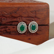 Celestial Halo Silver Rava Work Stud