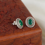 Celestial Halo Silver Rava Work Stud