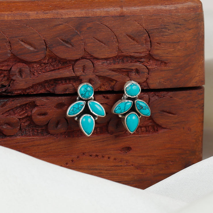 Turquoise Jewel Whisper Silver Earring
