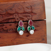 Royal Rose Drop Silver Earring