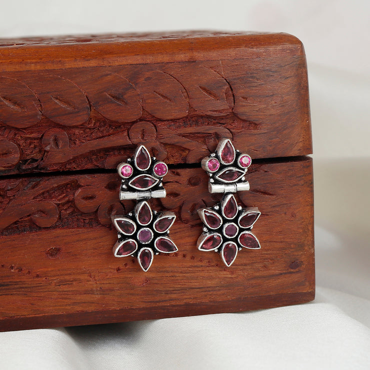 Glow Petal Flora Silver Earring For Women