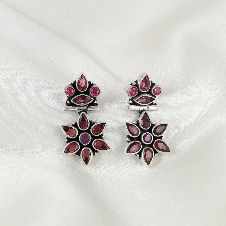 Glow Petal Flora Silver Earring For Women