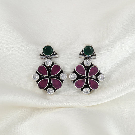 Vintage Silver Blossom Earring