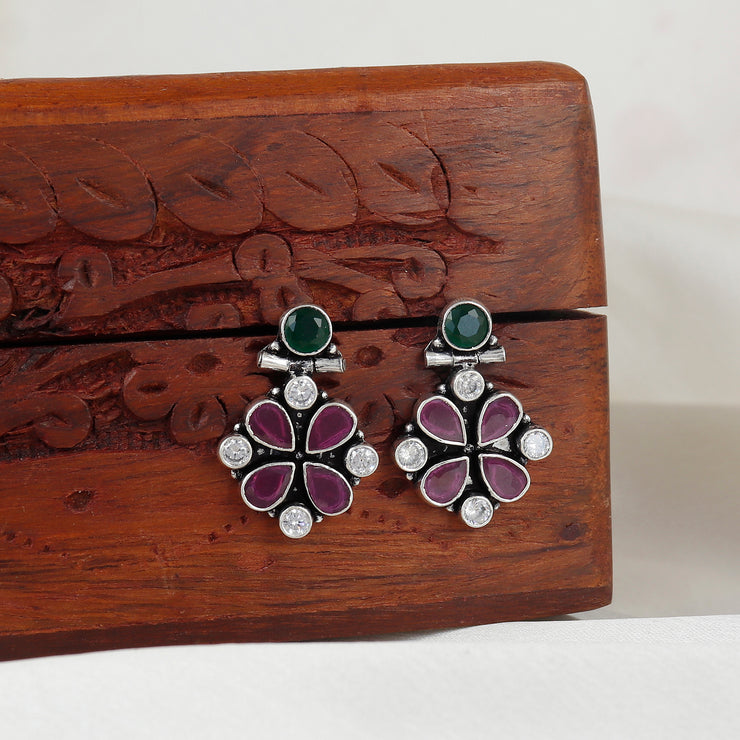 Vintage Silver Blossom Earring