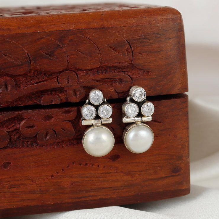 Crystal Dew Silver Earring