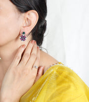 Vintage Silver Blossom Earring