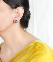 Silver Tiny Multicolor Antique Earring