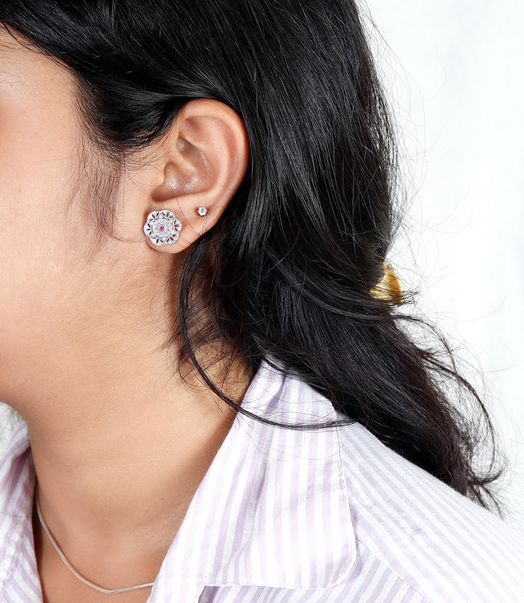 Celestial Grace Silver Earring