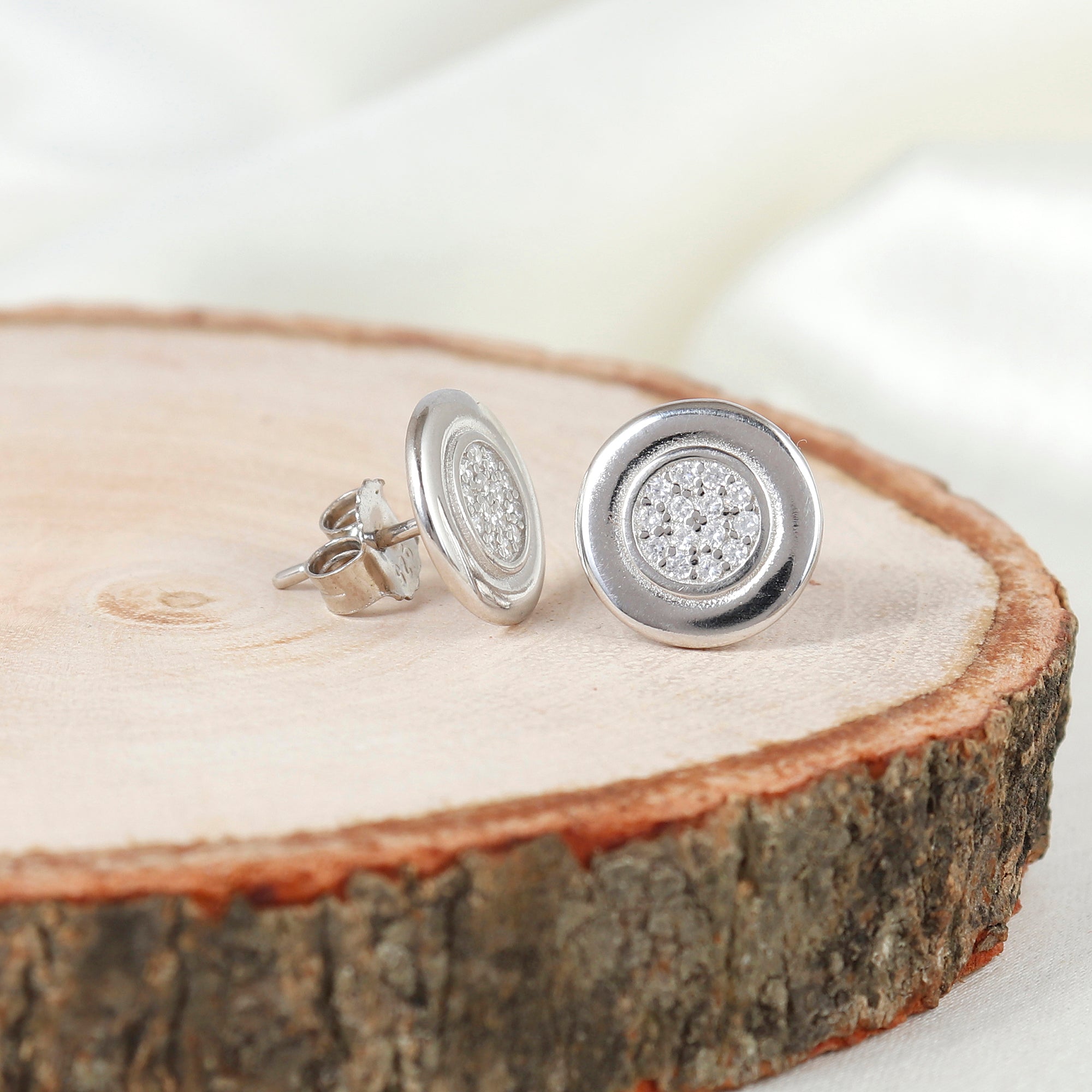 Halo Everyday Silver Earrings