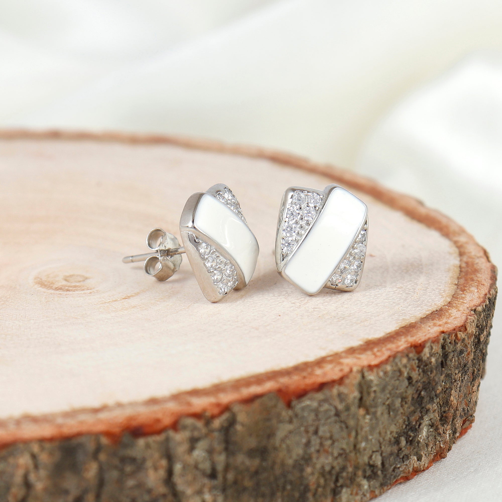 Serene Shine Minimalist Silver Studs