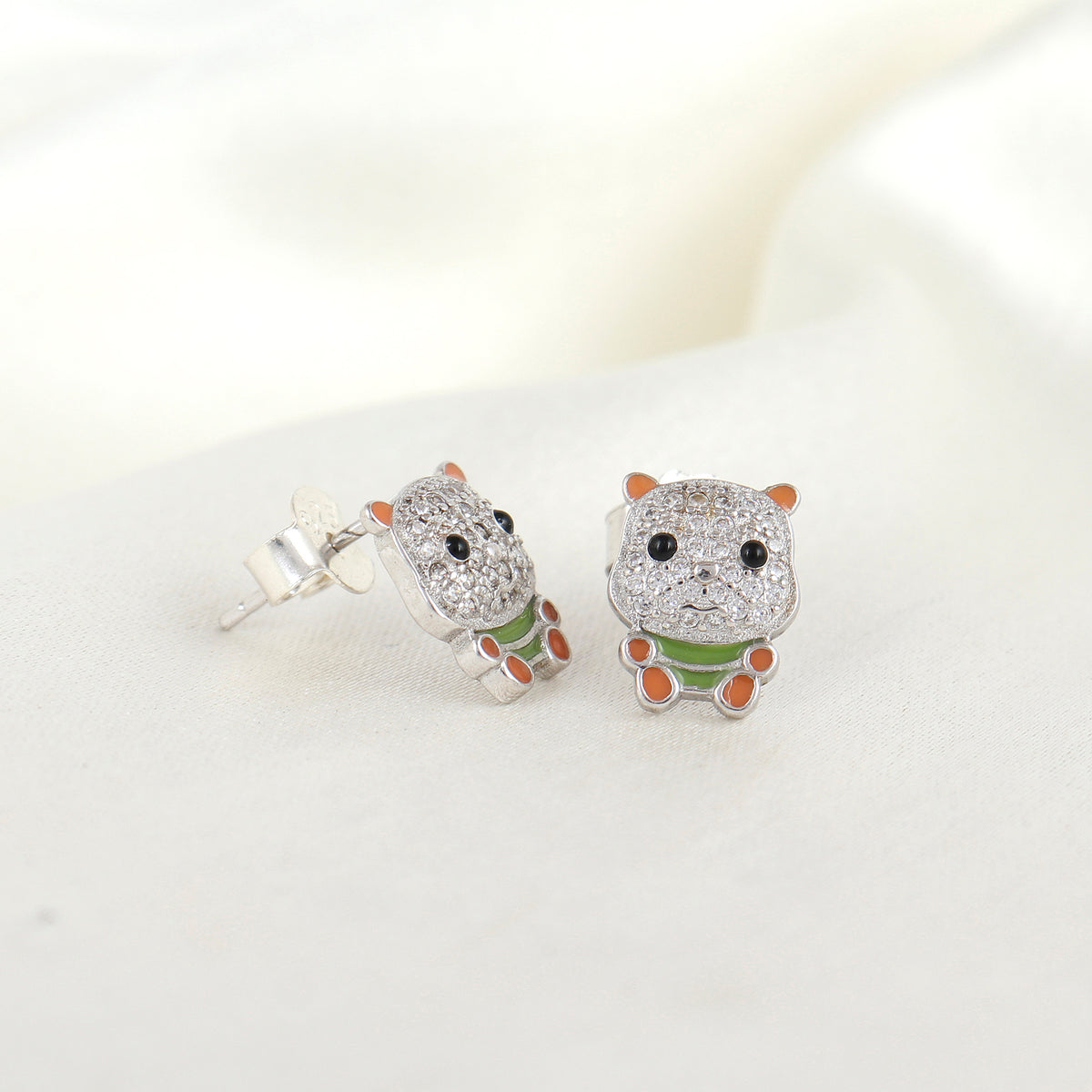 Cute Teddy Bear Minimal Earrings