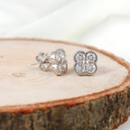 Rose Petal Silver Earrings