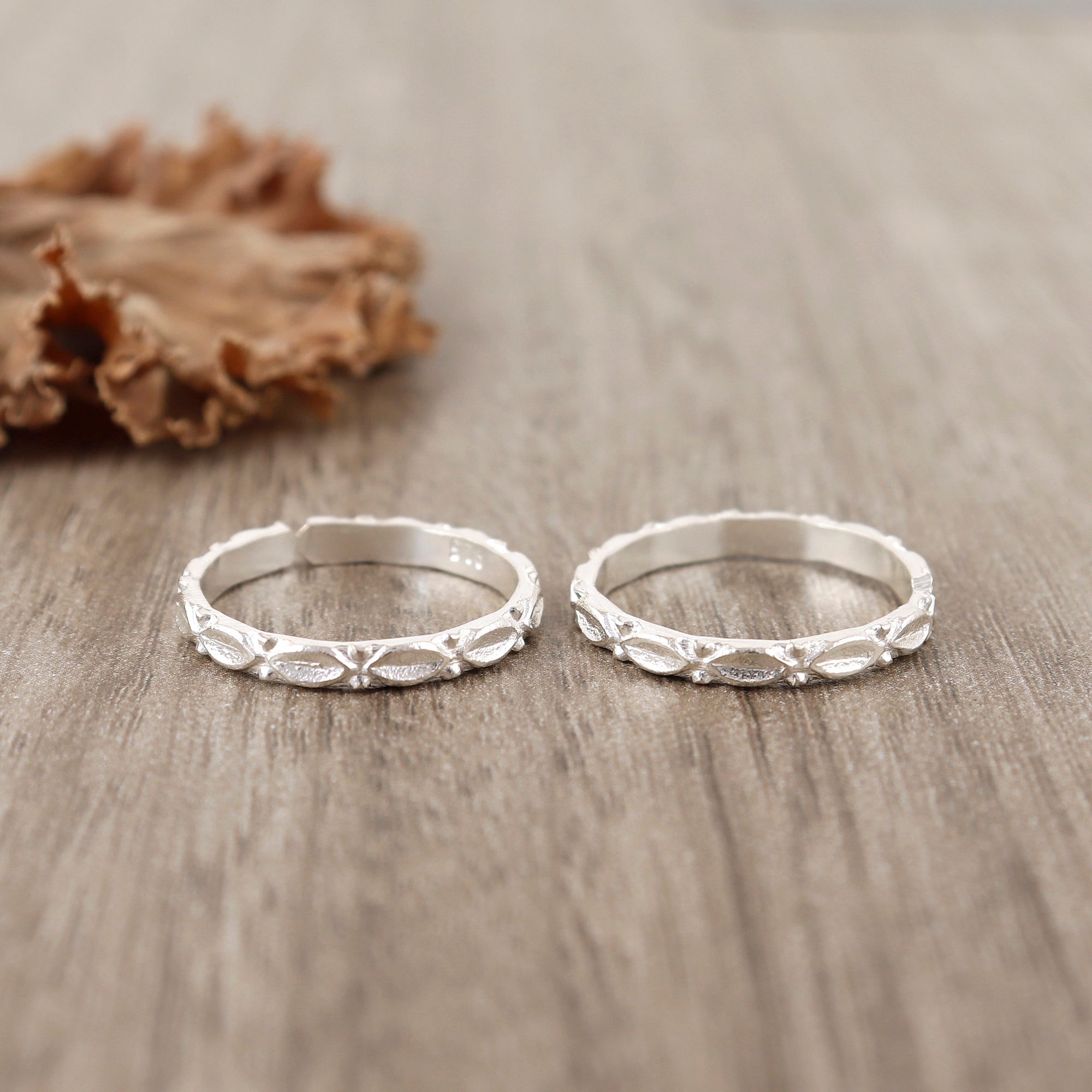 Petal Sterling Silver Toerings