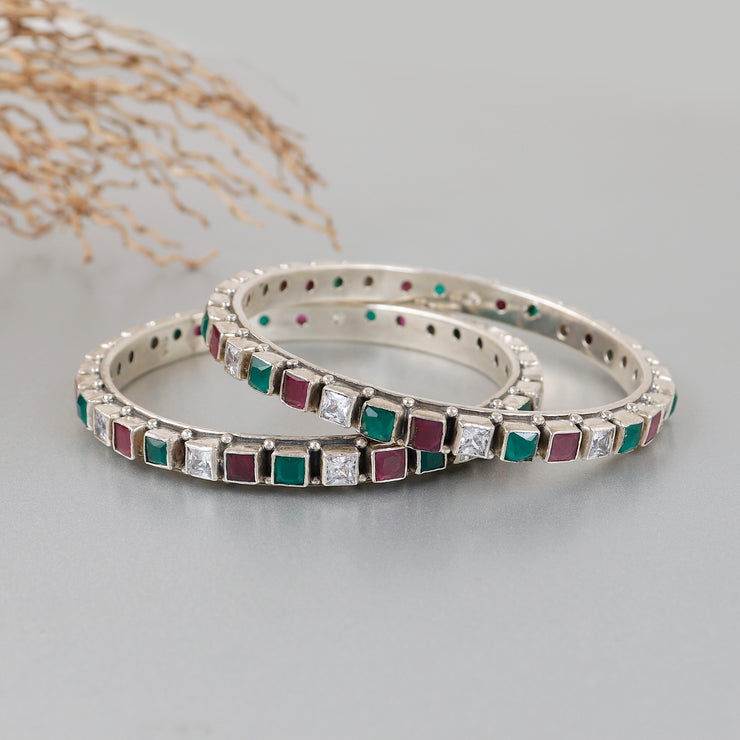 Multicolor Gemstone Bangles