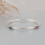 Vibrant Sqaure gemstone Bangle