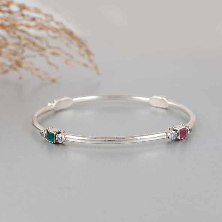 Vibrant Sqaure gemstone Bangle