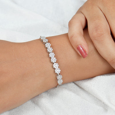 Flower Grace Silver Bracelet