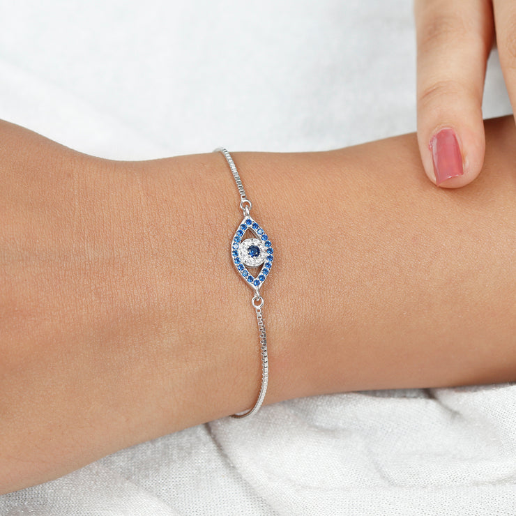 Evil Eye Silver Bracelet