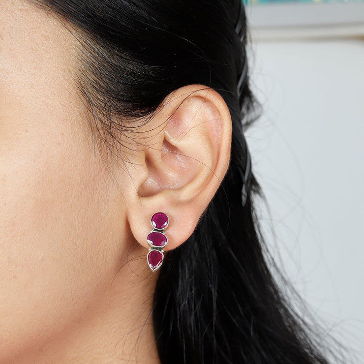 Ruby Radiance Earrings