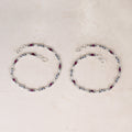 Jadau Petal Shape Silver Anklet