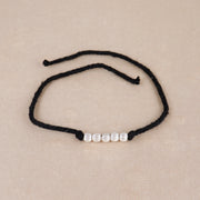 Silver Bead Everyday Anklet