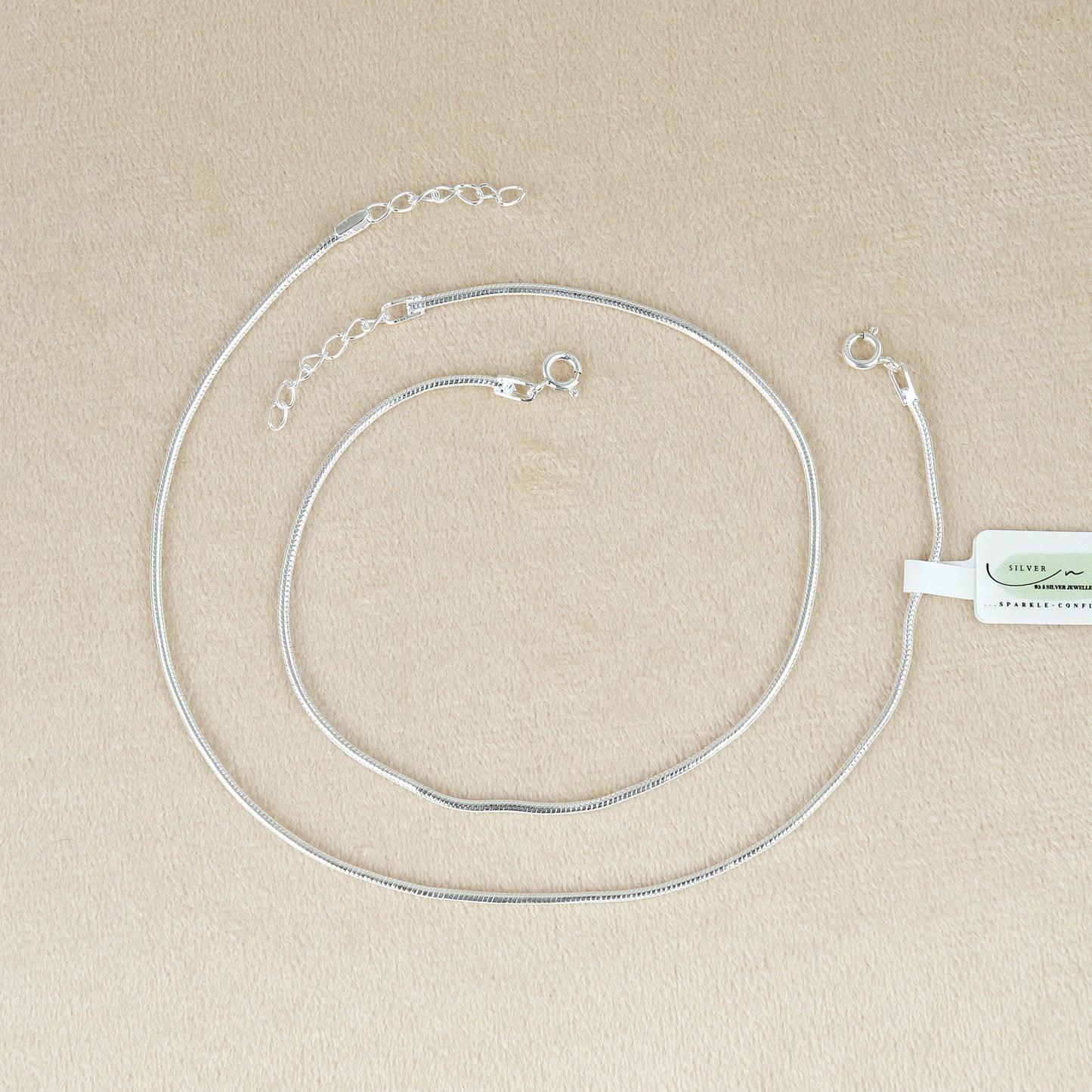 Sleek Silver Snake Chain Anklet