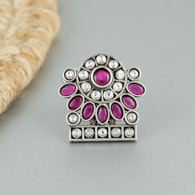 Ruby Royalty Elegant Silver Ring For Her