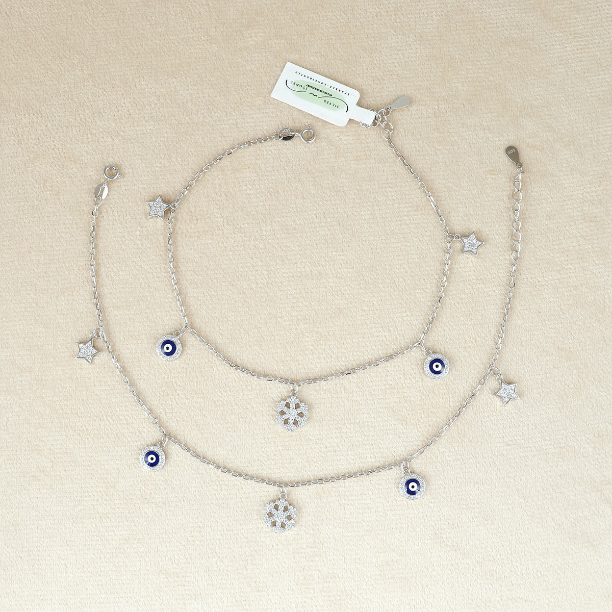 925 Silver Adjustable Protective Chain Anklet