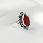 Petal Shape Jadau Silver Ring