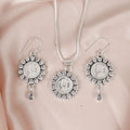 92.5 Silver Coin Drop Necklace