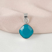 Sterling Silver Cut Stone Pendant