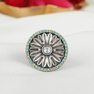 Starlit Silver Adjustable Ring