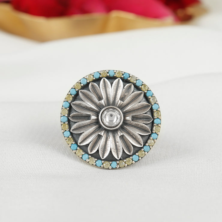 Starlit Silver Adjustable Ring