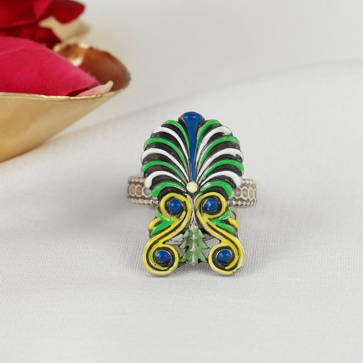 925 Sterling Silver Enamel Ring