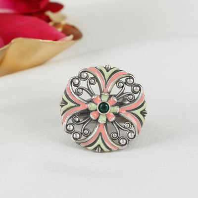 Sterling Silver Phool Ring