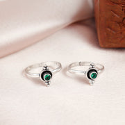 Silver Glitzy Mini Round Toe Ring