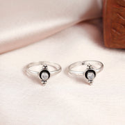 Silver Glitzy Mini Round Toe Ring