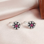 92.5 Silver Blossom Toe Ring