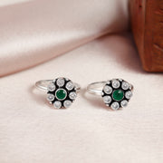 92.5 Silver Blossom Toe Ring
