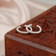 Twisted Band Silver Toe Ring