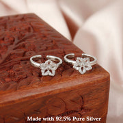 Floret Star Silver Toe Ring