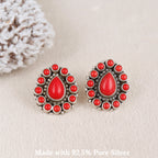 Silver Lining  Coral Drops  Earring