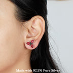 Tiny Petal Silver Earring