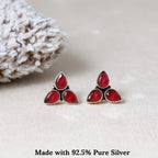 Tiny Petal Silver Earring