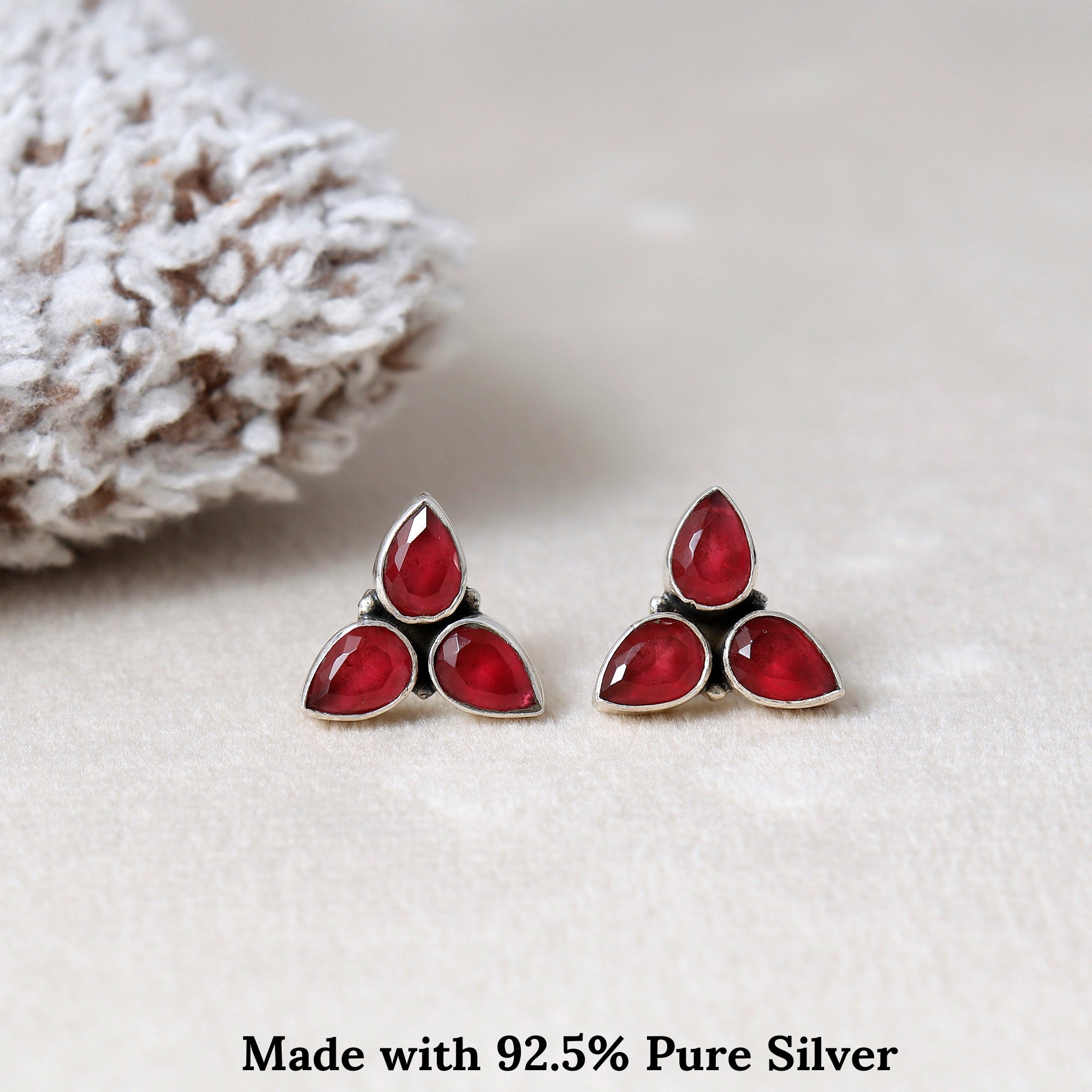 Tiny Petal Silver Earring