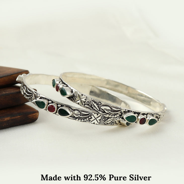 Silver Filigree Work Style Bangle