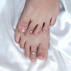Crystal  Silver Silver Toe Ring