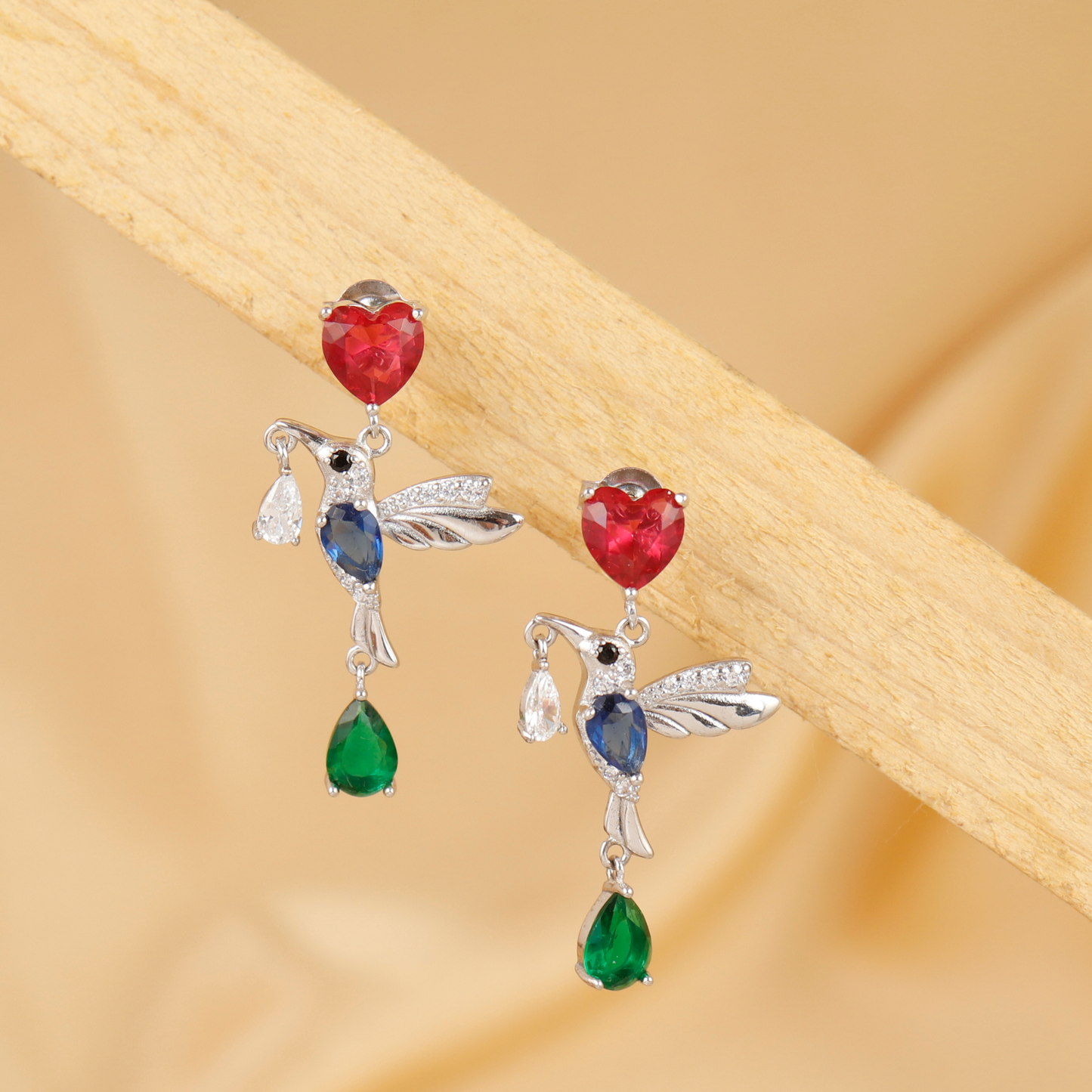 Sterling Silver Hummingbird Earrings